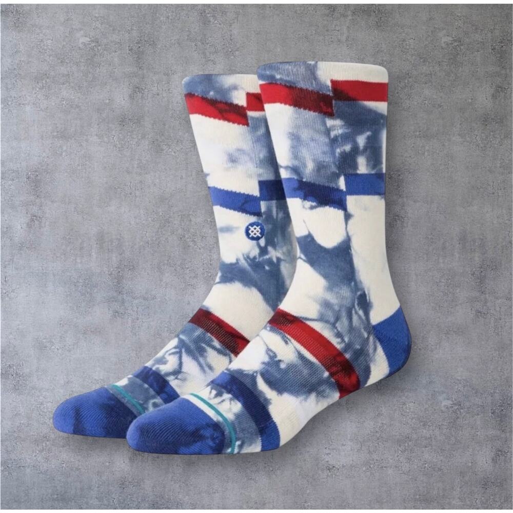 Stance Dwyane Wade Casual Crew Socks Men’s Lrg (6-12) NWT Striped Tie Dye